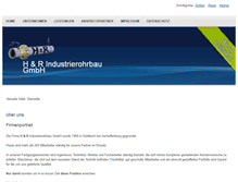 Tablet Screenshot of hr-industrierohrbau.de